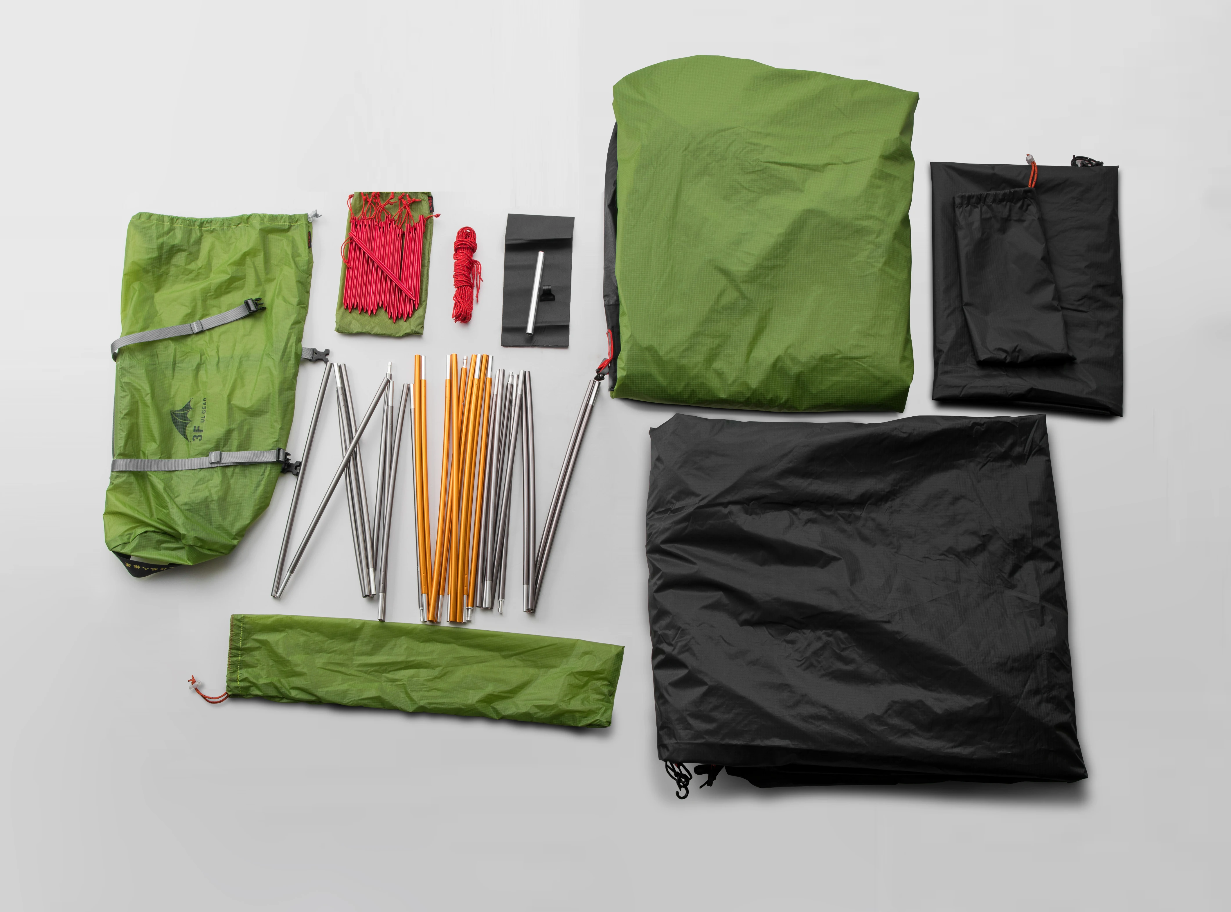 3F UL GEAR Taihang 2-х тоннельная палатка на 2 человек 15D силиконовая 2-комнатная большая