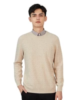 zhili mens 100 cashmere wave knit round neck pullover sweater