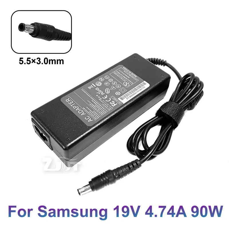

19V 4.74A 90W 5.5*3.0mm AC Power Laptop Adapter For Samsung P40 P50 P55 P60 P200 P210 Q460 R439 R410 V20 R25 Notebook Charger