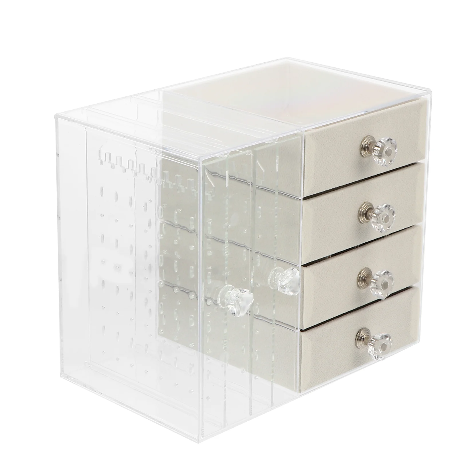 

1Pc Jewelry Box Display Storage Case Ring Earring Holder Idle Jewelry Organizer