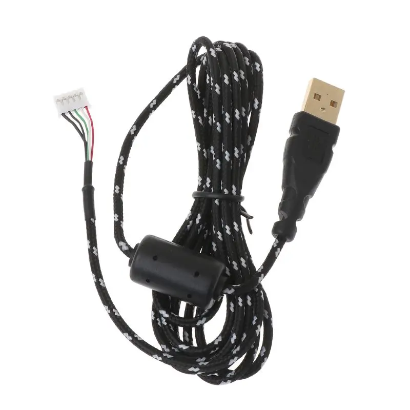 Позолоченный прочный нейлоновый Плетеный usb кабель для оптической мыши Microsoft IO1.1