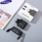 Оригинальное зарядное устройство Samsung S21 S20, ультратонкое зарядное устройство 45 Вт, супер быстрая зарядка Usb Type C Pd PPS, быстрая зарядка для ЕССША для Galaxy S21 + S20 + A91