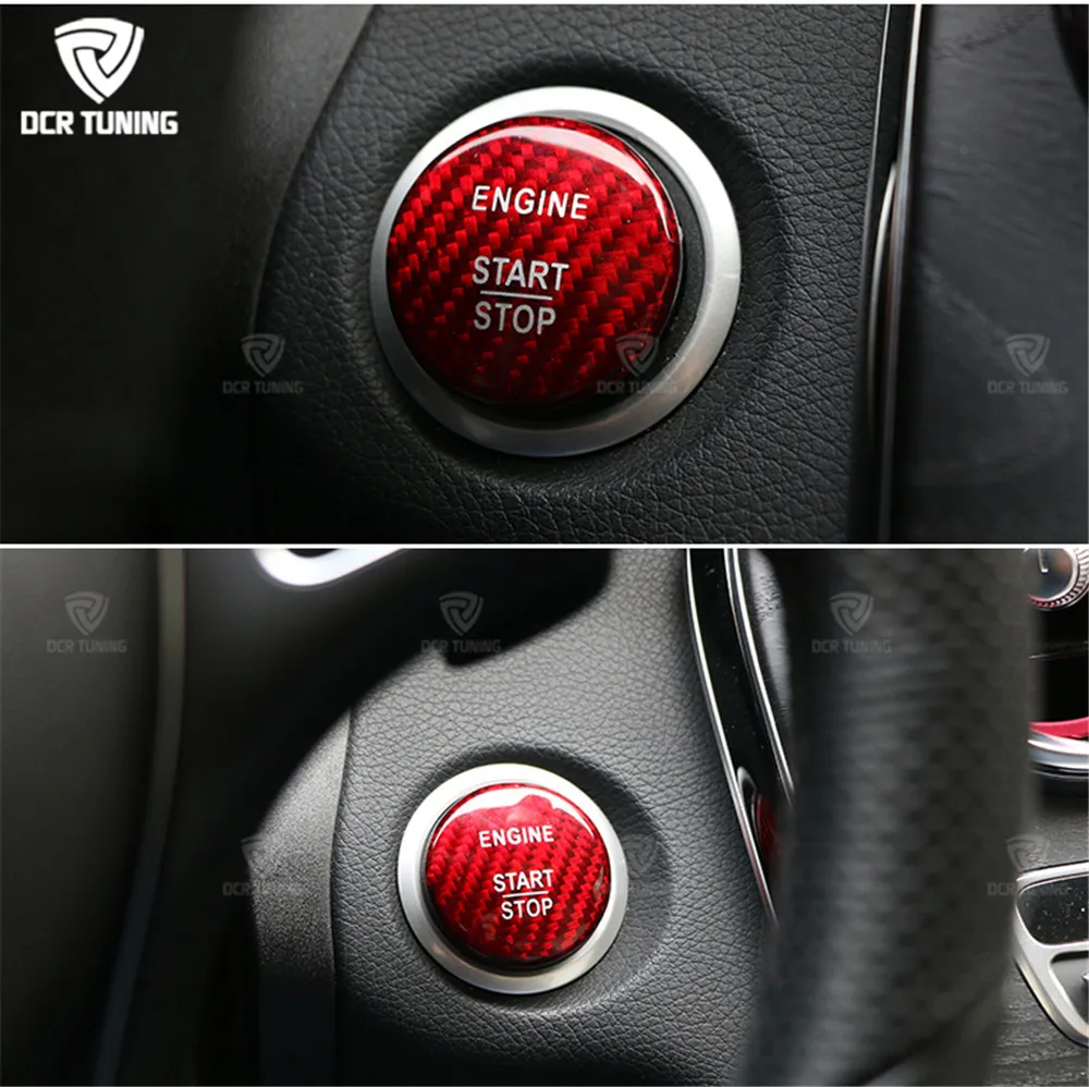 Автомобильная наклейка крышка кнопки запуска двигателя для Mercedes CLA AMG W117 W204 W205 GLA