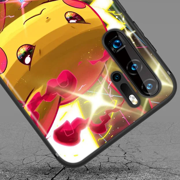 

Anime Cute Electric Mouse Pika For Huawei P40 P30 P20 P10 P9 P8 Lite E 5G 2017 2019 Pro Plus Phone Case