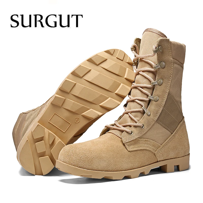 SURGUT/Брендовые мужские ботинки из натуральной кожи Botas Дышащая модная обувь