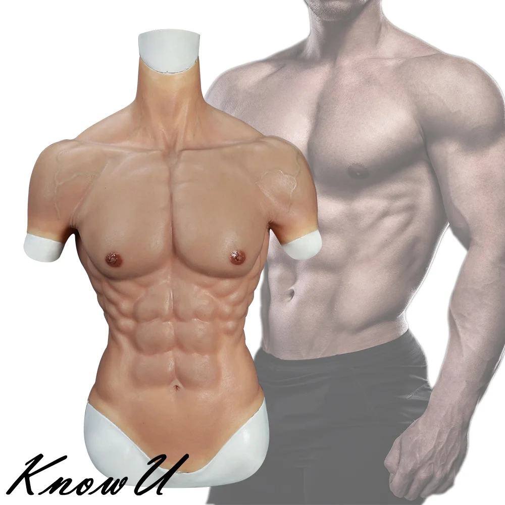 

KnowU Cosplay Silicone Muscle Outfit Fake Muscles Abdominal Muscles High Simulation Enhanced Edition