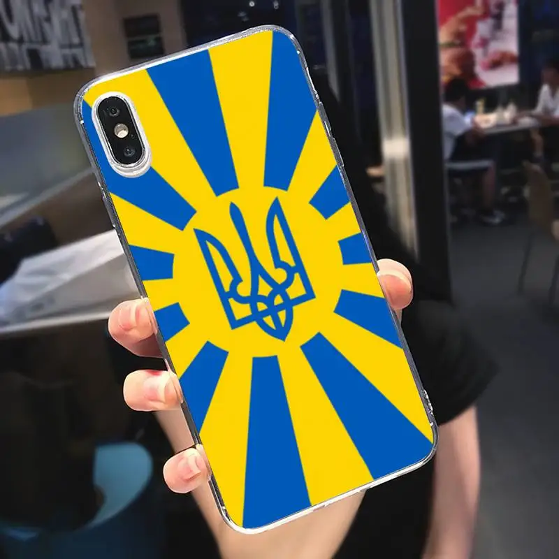 

Ukraine Flag Symbol Phone Case Transparent soft For iphone 5 5s 5c se 6 6s 7 8 11 12 plus mini x xs xr pro max