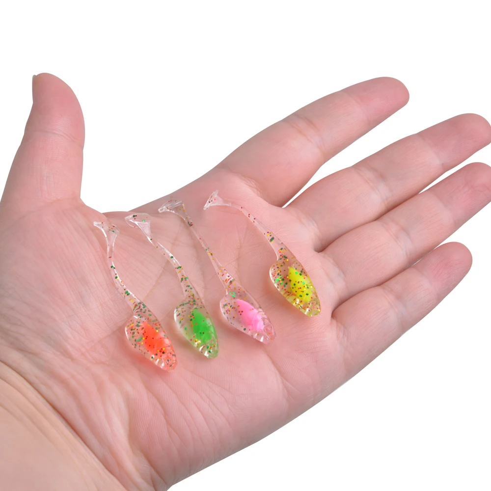 100 штук мягкие для рыбалки приманки 50 мм/1 г рыболовные искусственные Пластик Minnow