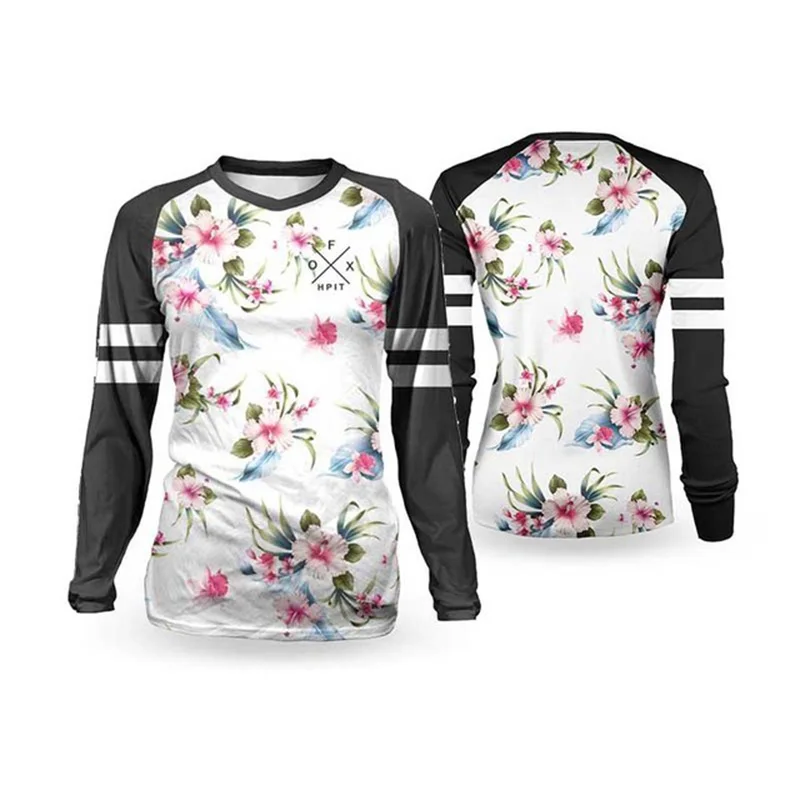 

2021 Women's Downhill Shirt for Mountain Bike, Sports T-Shirt for Women Cycling Jersey Cycling Maillot Women Jerseys