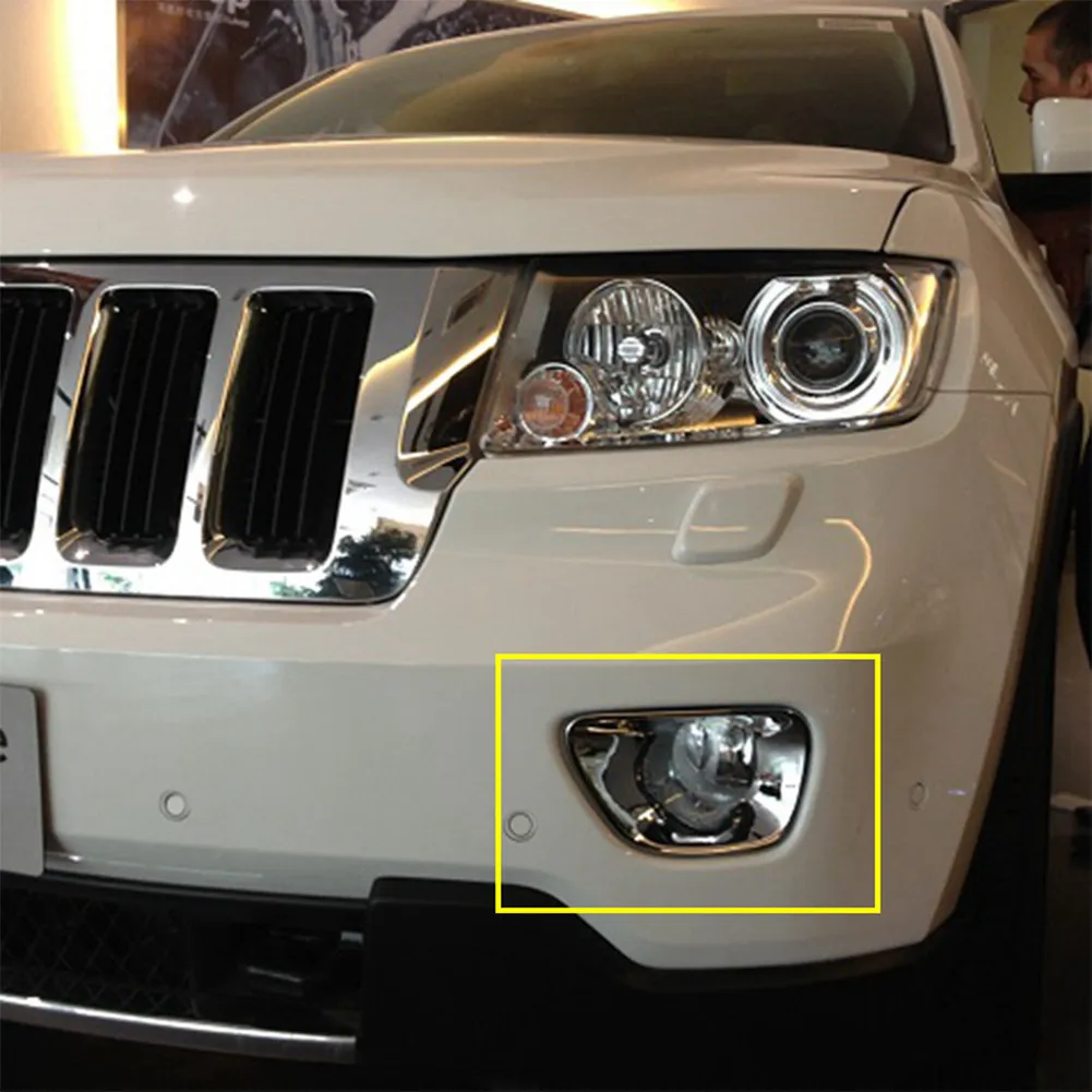 

1set Front Fog Lamp Cover Comes With Tape Electroplating Easy Installtion
