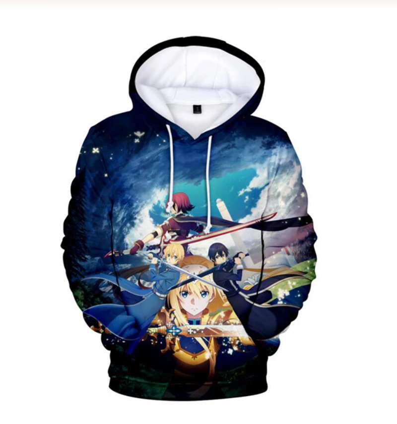 

SAO Hoodie Sword Art Online 3D Printing Hooded Casual Sweatshirt Men Women Fashion Hot Sale Anime 3D Hoodie Sword Art Online