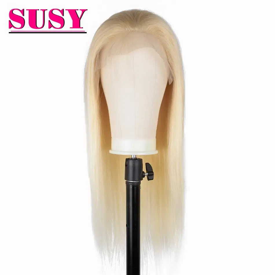 

34inch Bone Straight 13x4 613 Honey Blonde Lace Front Wig Transparent Lace 613 Lace Frontal Wig Human Hair Wigs With Baby Hair