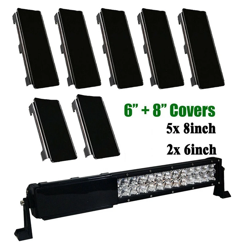 

52 INCH Protective Cover Snap on Black for Straight Curved LED Light Bar Truck