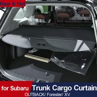 rear trunk cargo cover for subaru forester xv outback screen shade pu leather curtain security shield covers car accessories