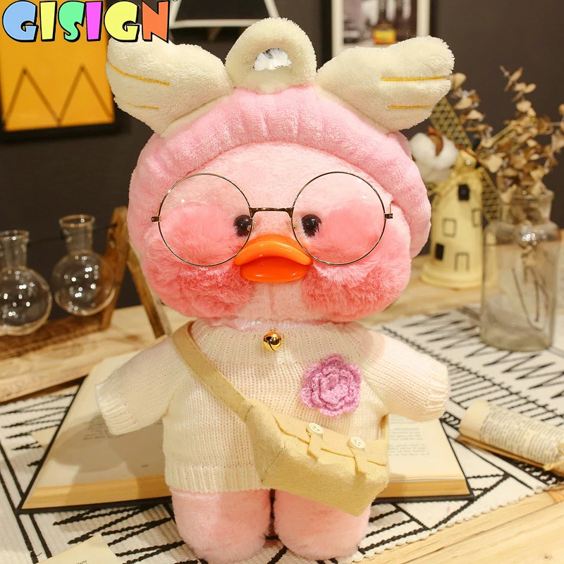 

30 см LaLafanfan кафе утка INS Плюшевые игрушки мультфильм Kawaii утка набивная кукла мягкие милые животные для детей игрушки Дети Подарки на день рож...