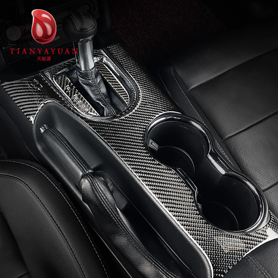 Для Ford Mustang углеродное волокно панель переключения передач декоративная крышка