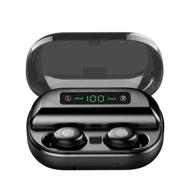 TWS IPX6 Водонепроницаемый спортивный беспроводной Bluetooth 5,0 наушники сенсорное управление Кнопка Светодиодный дисплей питания для samsung huawei - Цвет: D