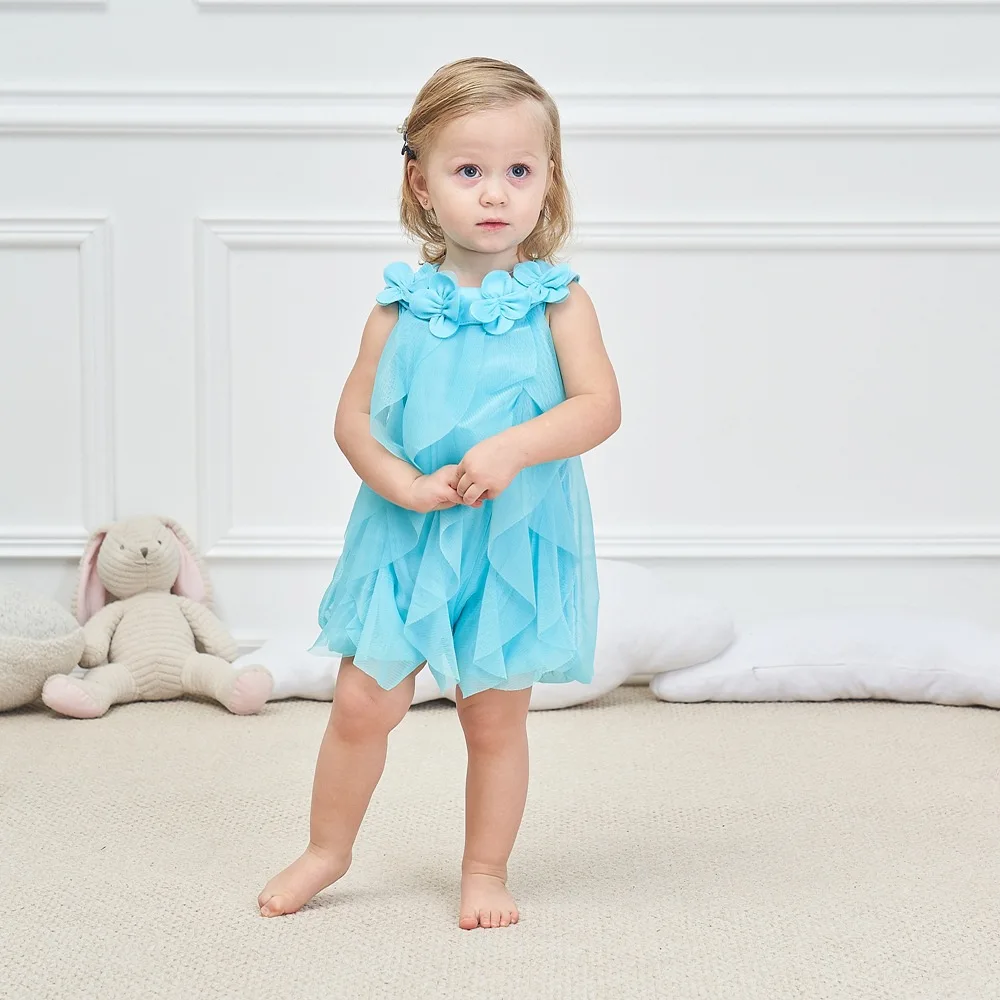 2019 летнее платье для маленьких девочек Сетчатое хлопковое без рукавов с бантом