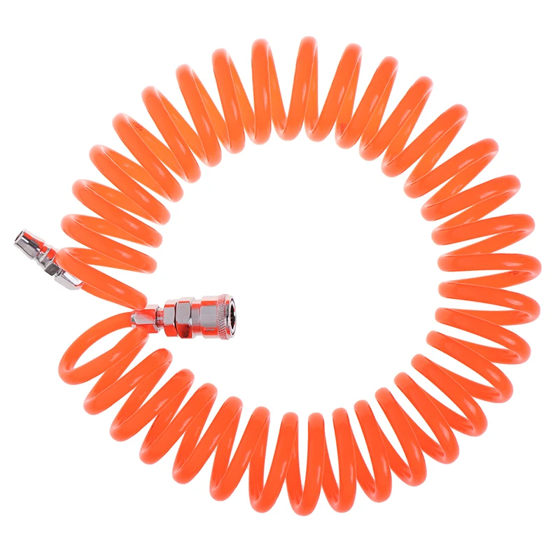

6M Polyurethane PU Air Compressor Hose Tube Flexible Air Tool With Connector Spring Spiral Pipe for Compressor Air Tool
