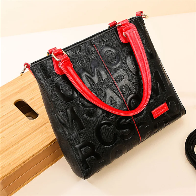

Boutique Letter Embossing Totes for Women 2022 New Designer Brand Top Quality Genuine Leather Purses and Handbags Borse Da Donna