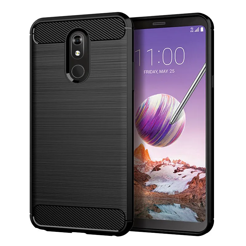 Мягкий чехол для телефона из углеродного волокна LG K8 Plus LV3 2018 Aristo2 Aristo3 Tribute Empire Risio3