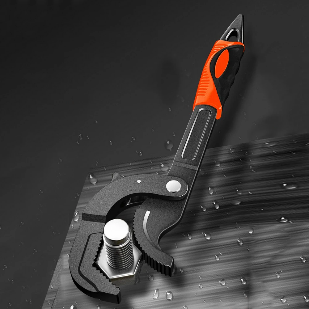 

14-30/ 30-60mm Self-Adjusting Crescent Wrench Carbon Steel Universal Pipe Spanner Torque Wrench Mechanical Tools Multi Hand Tool