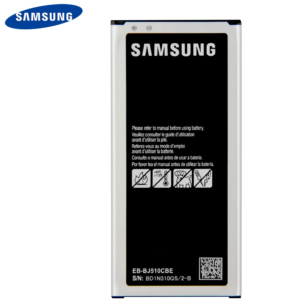 Оригинальный аккумулятор Samsung EB BJ510CBC BJ510CBE для GALAXY 2016 версия SM J510 J5109 J5108 J5 J510FN 3100 мА
