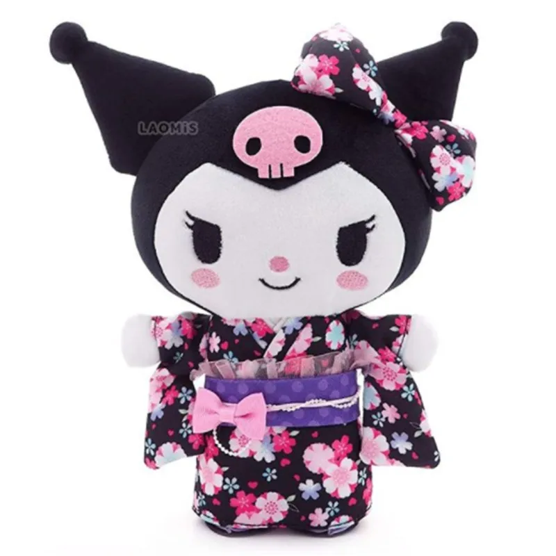 Bonito kimono buny cão gato boneca de pelúcia brinquedo macio kiki lala anime kawaii chaveiro feminino crianças brinquedos para meninas presente de aniversário