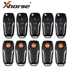 XHORSE XEFO01EN для Ford стиль флип 4 кнопки супер дистанционный ключ встроенный VVDI супер чип английская версия 10 шт.лот