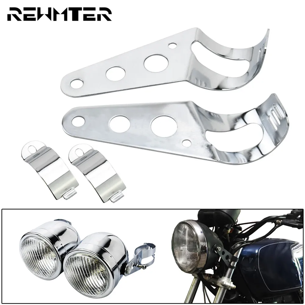 Мотоциклетная универсальная подставка для фар Cafe Racer кронштейн из нержавеющей