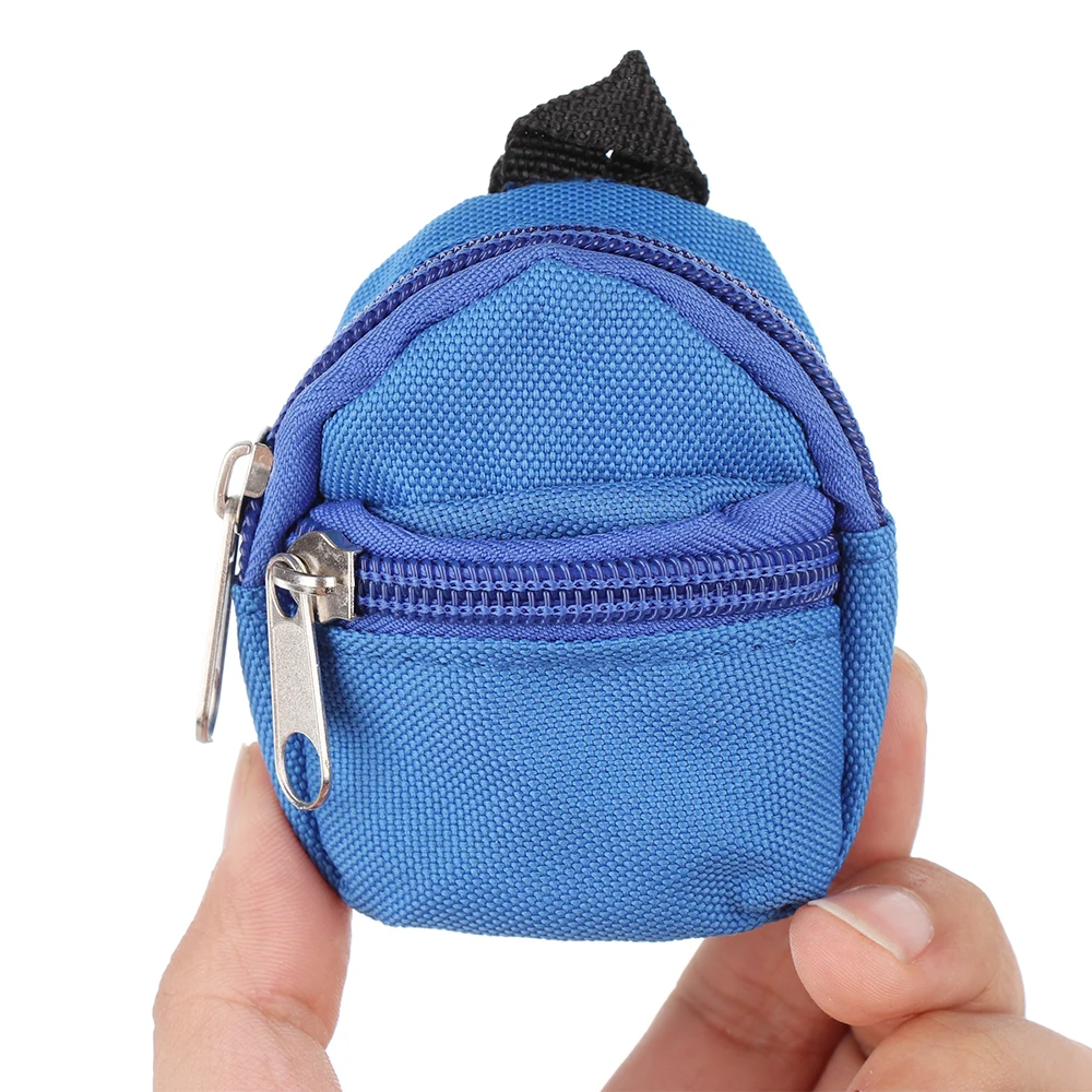 Мини-рюкзак для кукол маленький тканевый с двойной молнией сумка нулевой кошелек