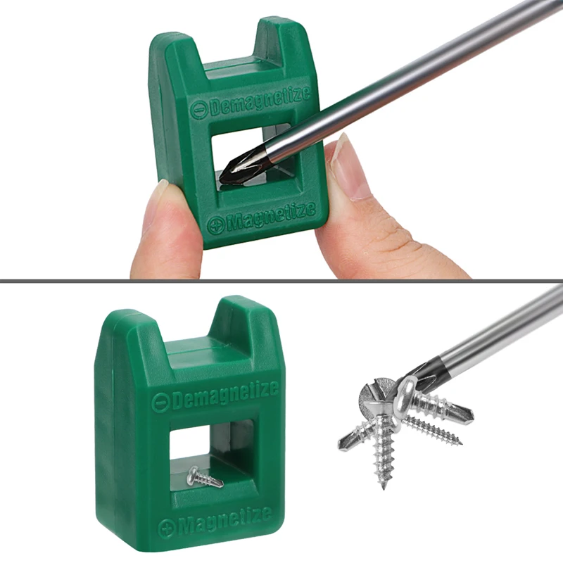 

2 Pcs Screwdriver Magnetic Mini 2 in 1 Screwdriver Tool Porcelain Demagnetizer Magnetizer Degausser Powerful Quickly Porcelain