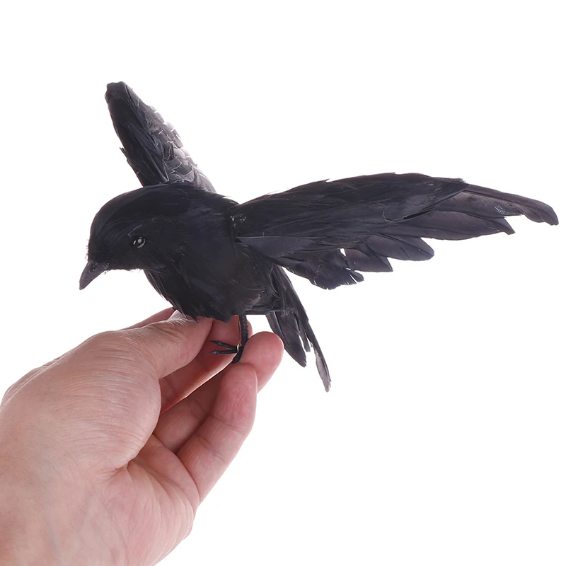 

Artificial Crow Garden Flocked Halloween Decoration Birds Crow Decoy Raven