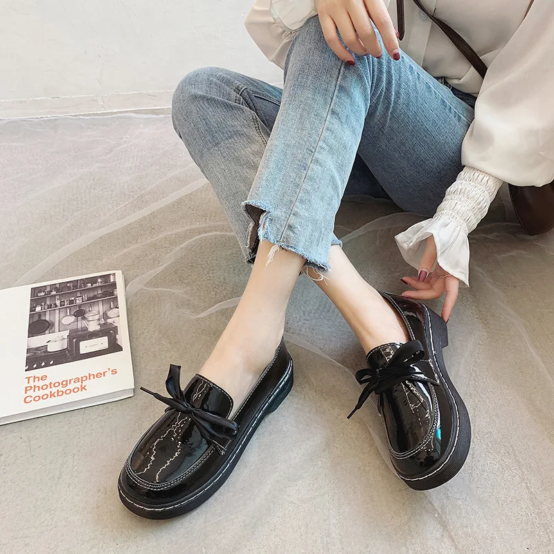 Туфли женские кожаные с перекрестной шнуровкой лоферы повседневная обувь для