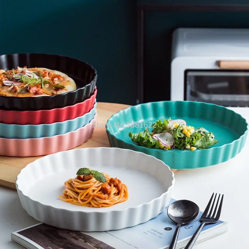 Круглый керамический десерт в скандинавском стиле 10 дюймов тарелка для торта