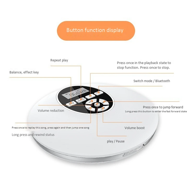 Q50 портативный Bluetooth с ЖК дисплеем Walkman CD плеер для взрослых студентов детей