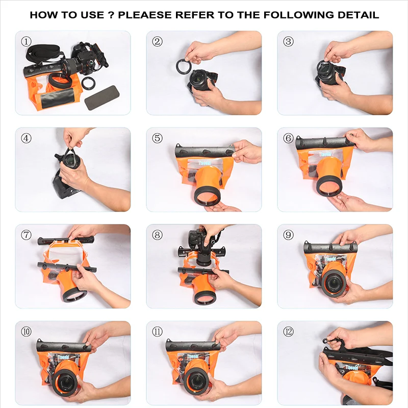 PB05-C Newest digital Single lens reflex camera waterproof bag waterproof Digital Camera bag within 20m water