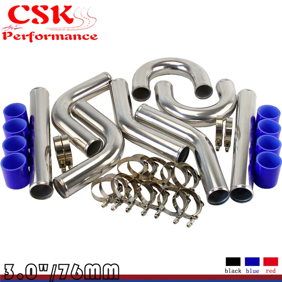 8 шт. Универсальные трубы для охлаждения труб 3 дюйма 76 мм|aluminium piping|76mm turbointercooler pipe