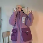 Красивая стеганая шерстяная куртка в гонконгском стиле, женская зимняя повседневная Двухсторонняя куртка большого размера, пальто унисекс из овечьей шерсти