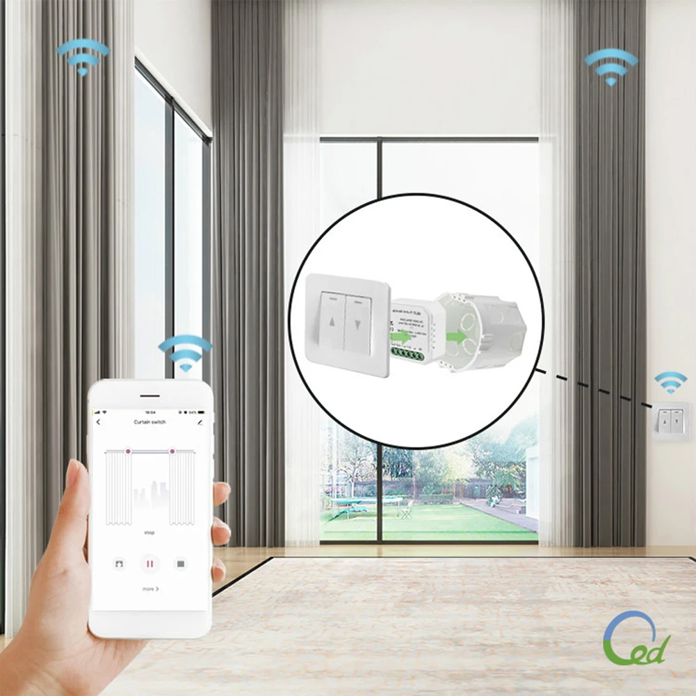 

Tuya WiFi Intelligent Curtain Module Intelligent Home DIY Tool Curtain Switch Module Compatible for Alexa Google Home