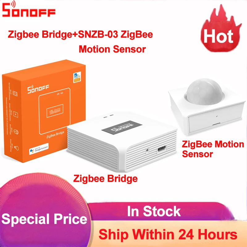 Sonoff Zigbee Bridge умный дом Hub SNZB 03 датчик движения ZigBee Move Monitor работа с bridge через