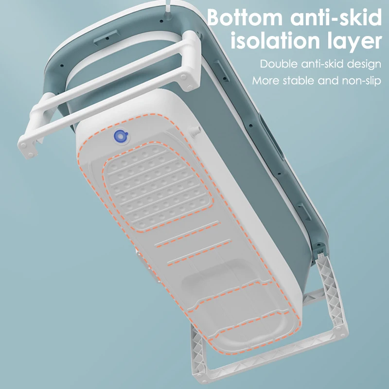 

138CM Bathtub Barrel Adult Folding Bath Tub Household Bath Barrel Adult Thick Plastic Bathtub Full Body Children Sauna Room