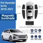 Занавеска на окна для Hyundai IONIQ 2018-2021, Солнцезащитная магнитная сетка на лобовое стекло для автомобиля, сетка для защиты от УФ-лучей