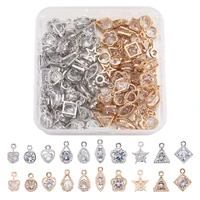 80pcsbox mixed shapes alloy charms pendants for bracelets necklace diy jewelry making accessories decor mix color