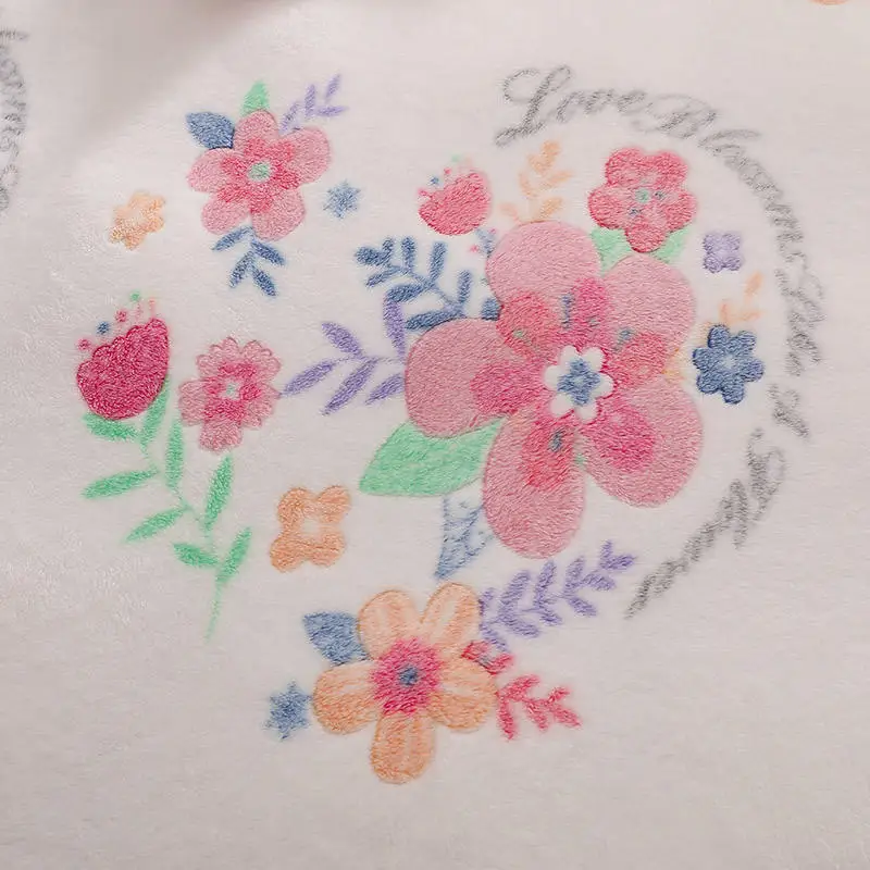 Flannel Bedding Set peony flower Bed Snow white Duvet Cover Sheet Pillowcases Twin Queen King size bed | Дом и сад