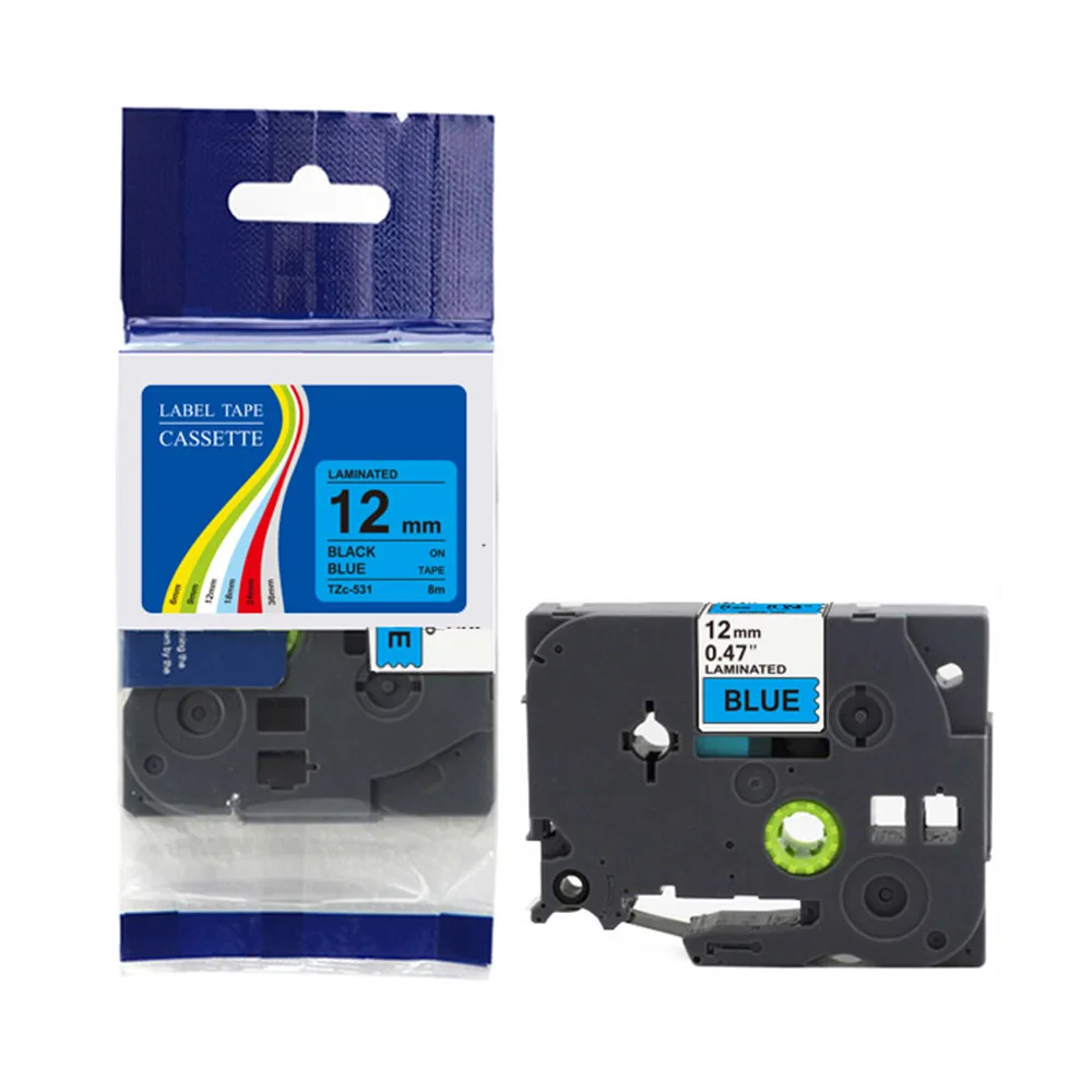JIANYINGCHEN 2PCS compatible color tze label tape Brothers p-touch printers Tze231 Tze-231 12mm for printer promotion | Компьютеры и