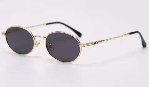 Peekaboo ретро овальные очки мужские uv400 Высокое качество золотые маленькие Солнцезащитные очки женские металлические 2021 желтый красный хит продаж