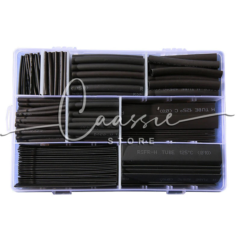 385 шт. термоусадочные трубки в черной коробке ассортименте | Строительство и