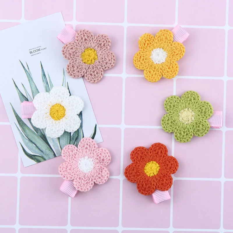 

Korean Hot Sale Wonderful Cloth Cute Sunflower Children Barrettes