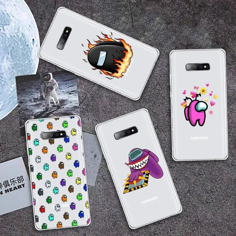 

Among Us Game Phone Case Transparent for Samsung A71 S9 10 20 HUAWEI p30 40 honor 10i 8x xiaomi note 8 Pro 10t 11